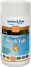 Klor veckotablett 1 kg/20 g Swim & Fun